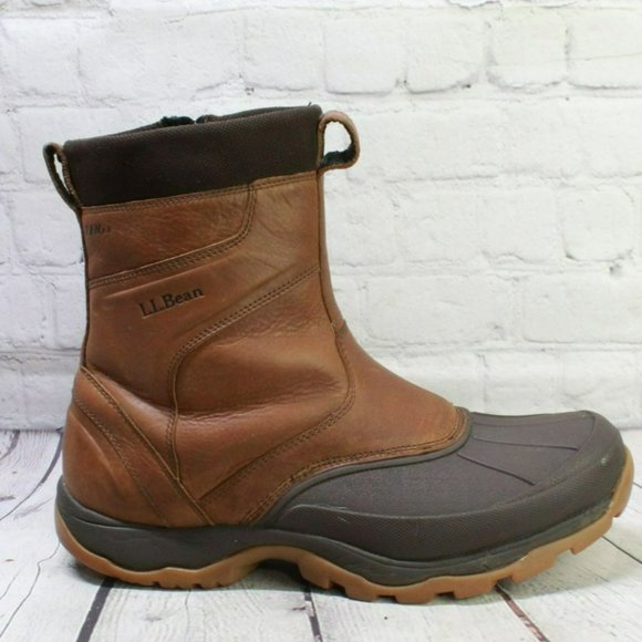 L.L. Bean Other - LL Bean Storm Chaser Brown Leather Waterproof Insulated Duck Boots Size 12 M